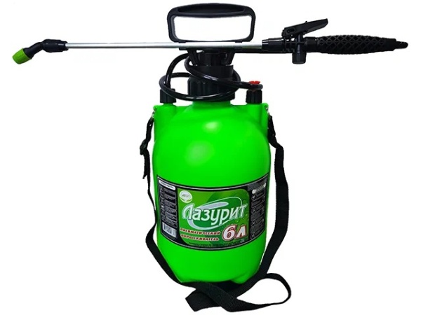Опрыскиватель Лазурит 6л с ремнем ,пневматический