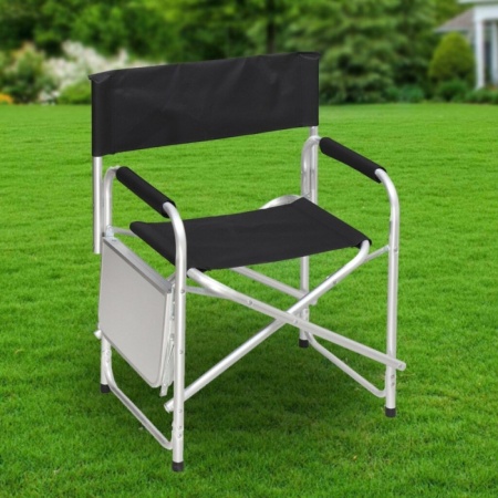 2. Кресло складное 48х57х80 см, черное, ткань, со столиком, 100 кг, YTDC006